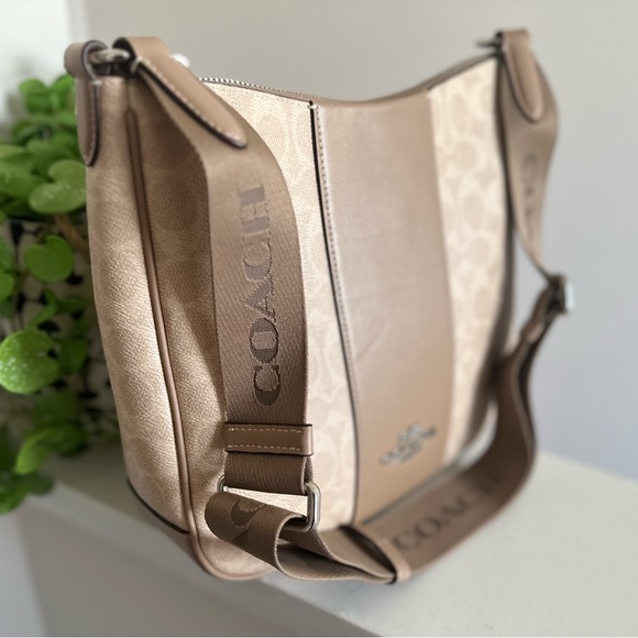 Coach Ellie Signature Crossbody File Messenger Bag with Jacquard Strap - Picture 16 of 16